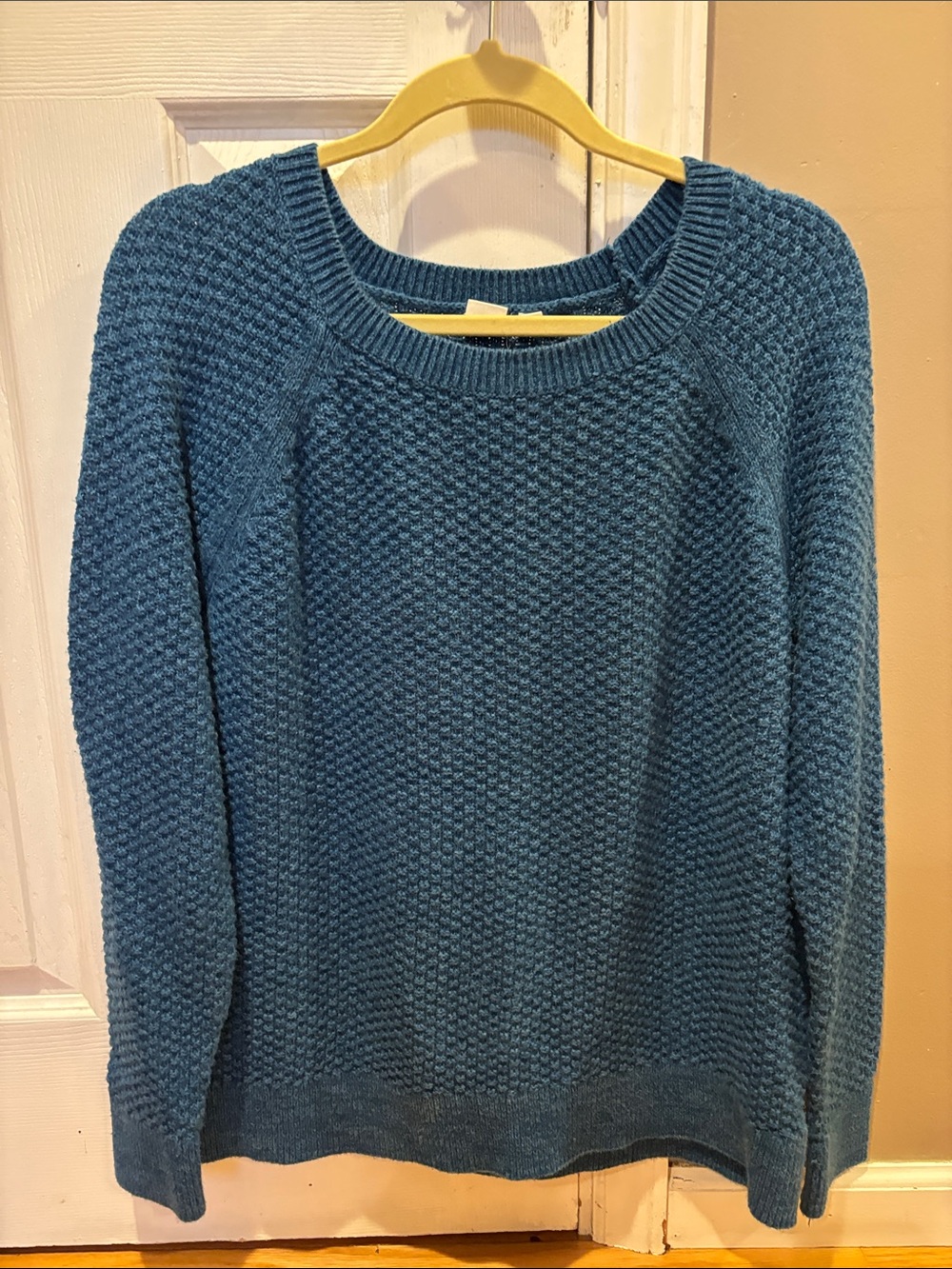Women’s GAP Teal Textured Crewneck Sweater XL